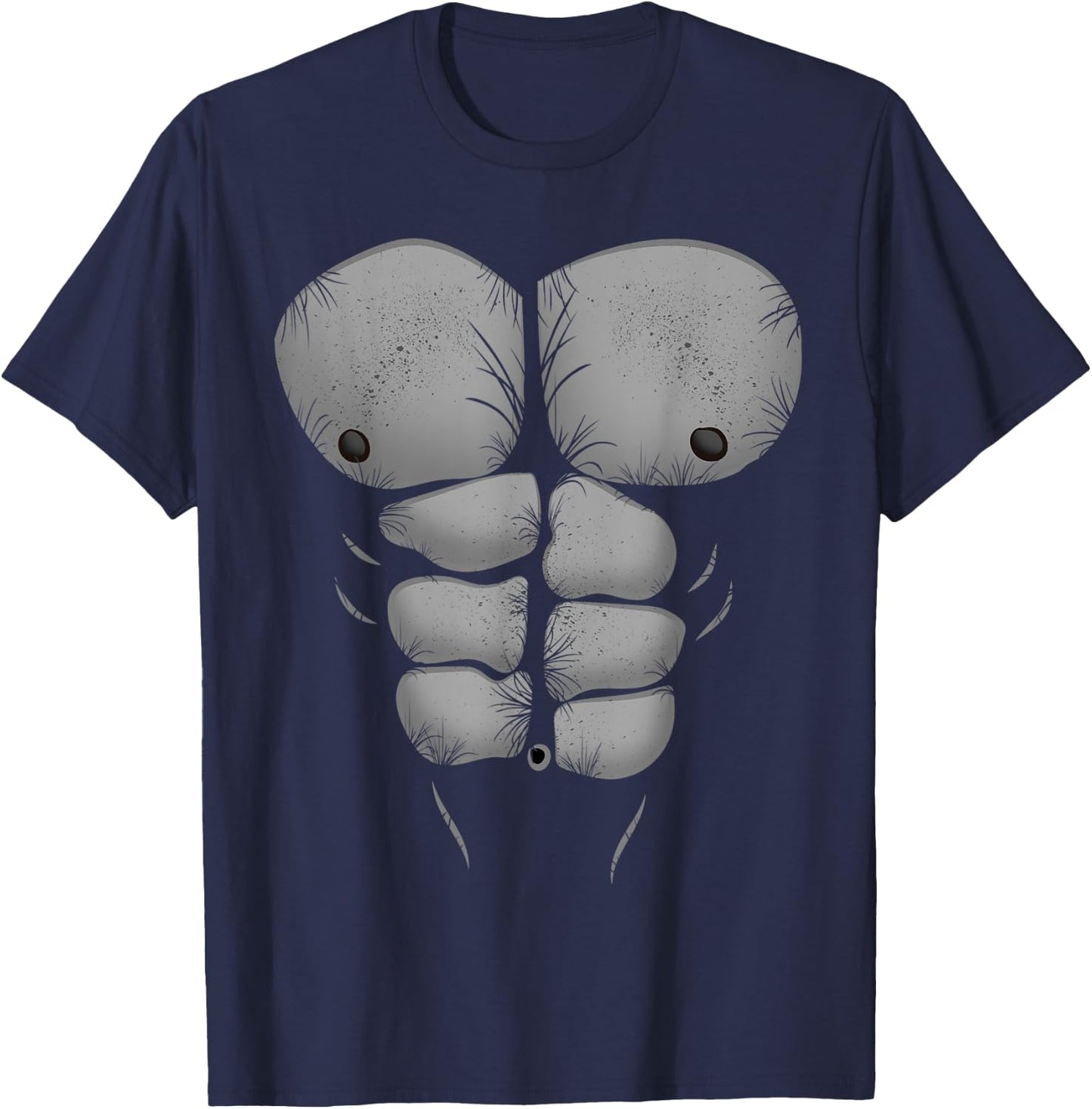 Funny Halloween Muscular Ape Gorilla Chest and Abs T-Shirt - T-Shirt | Navy