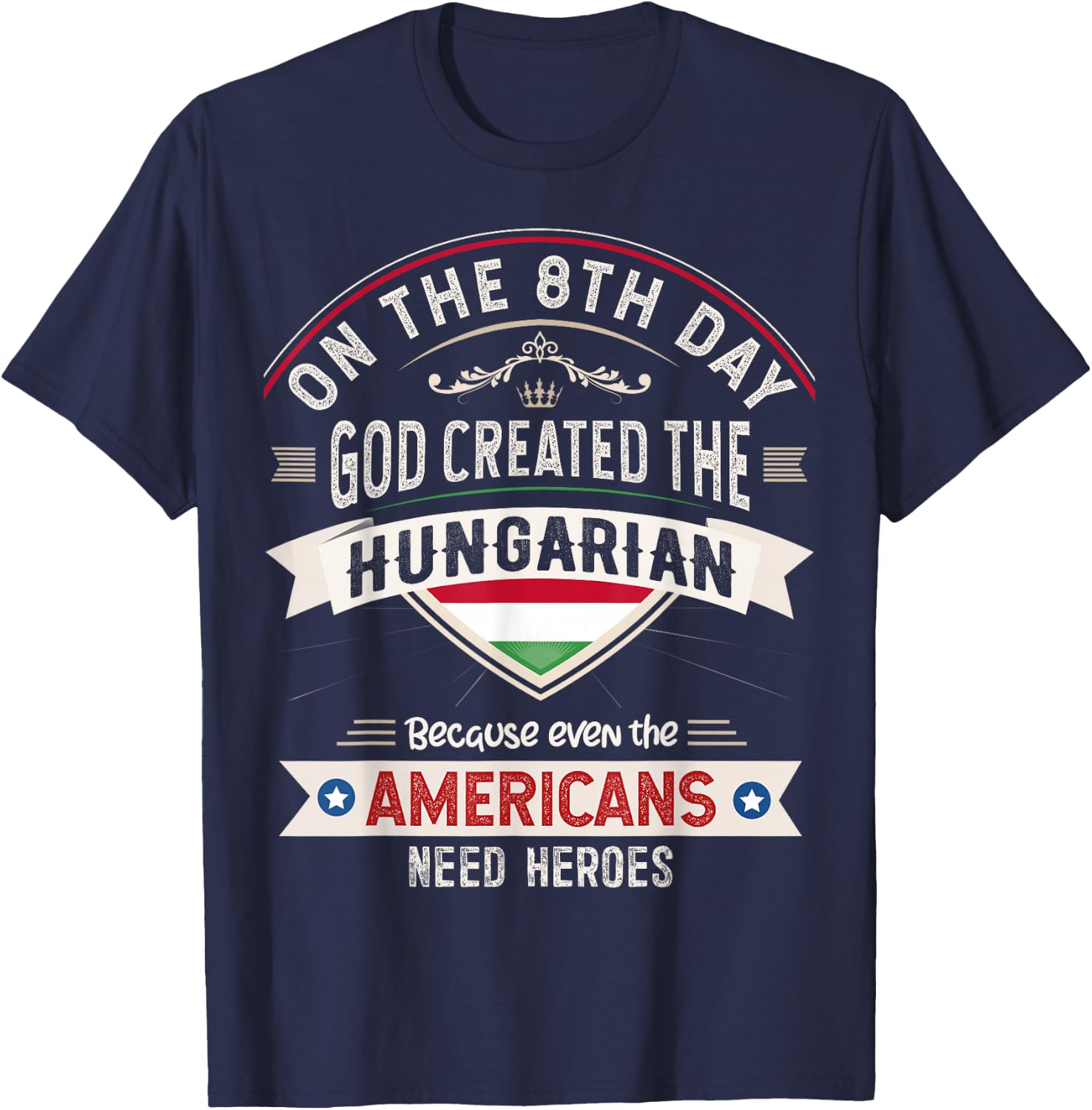 Hungary Flag Souvenirs for Hungarians Men & Women T-Shirt - T-Shirt | Navy
