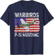 WW2 Warbird P51 Mustang American Airplane Boys Girls Kids T-Shirt - T-Shirt | Navy