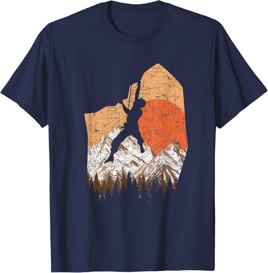 Retro Climbing T-Shirt - T-Shirt | Navy