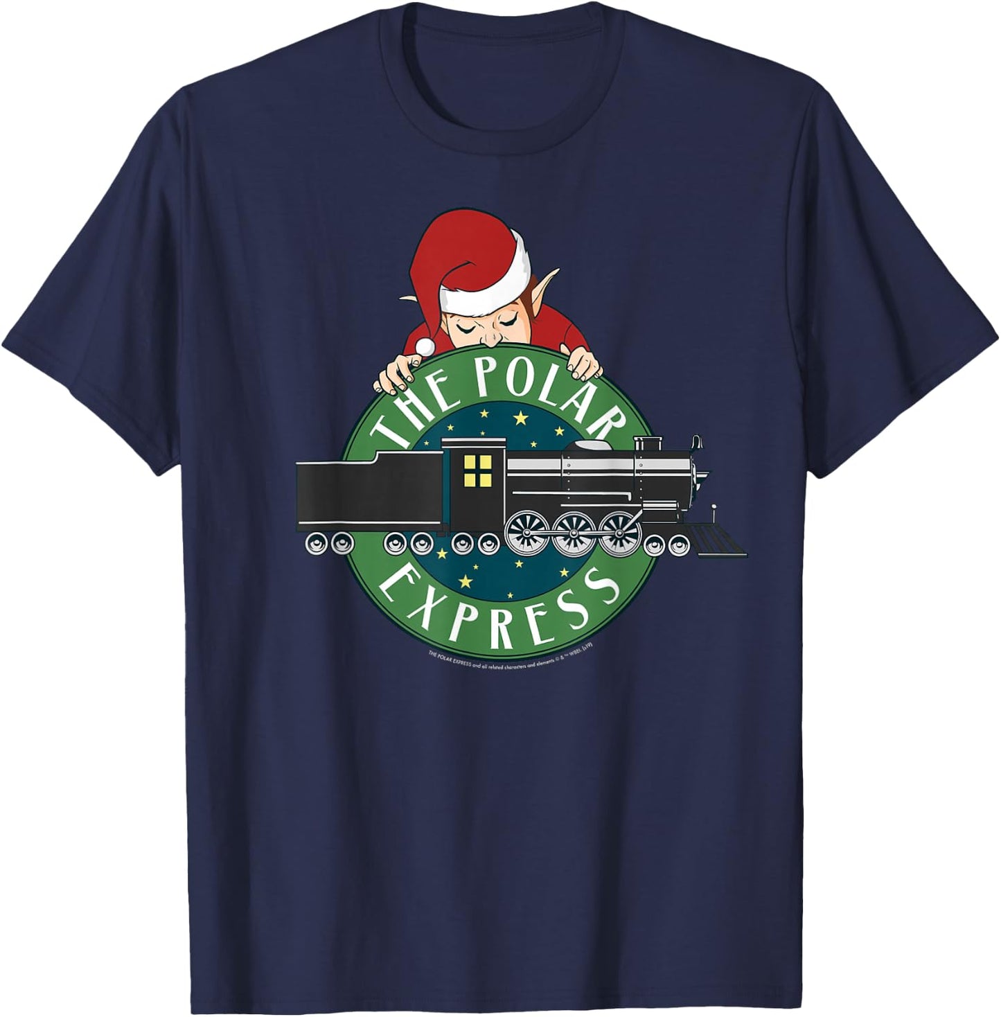 Polar Express Elf Train Logo T-Shirt - T-Shirt | Navy