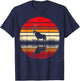 Sable Antelope Sunset Retro Style Safari Vintage 70s T-Shirt - T-Shirt | Navy
