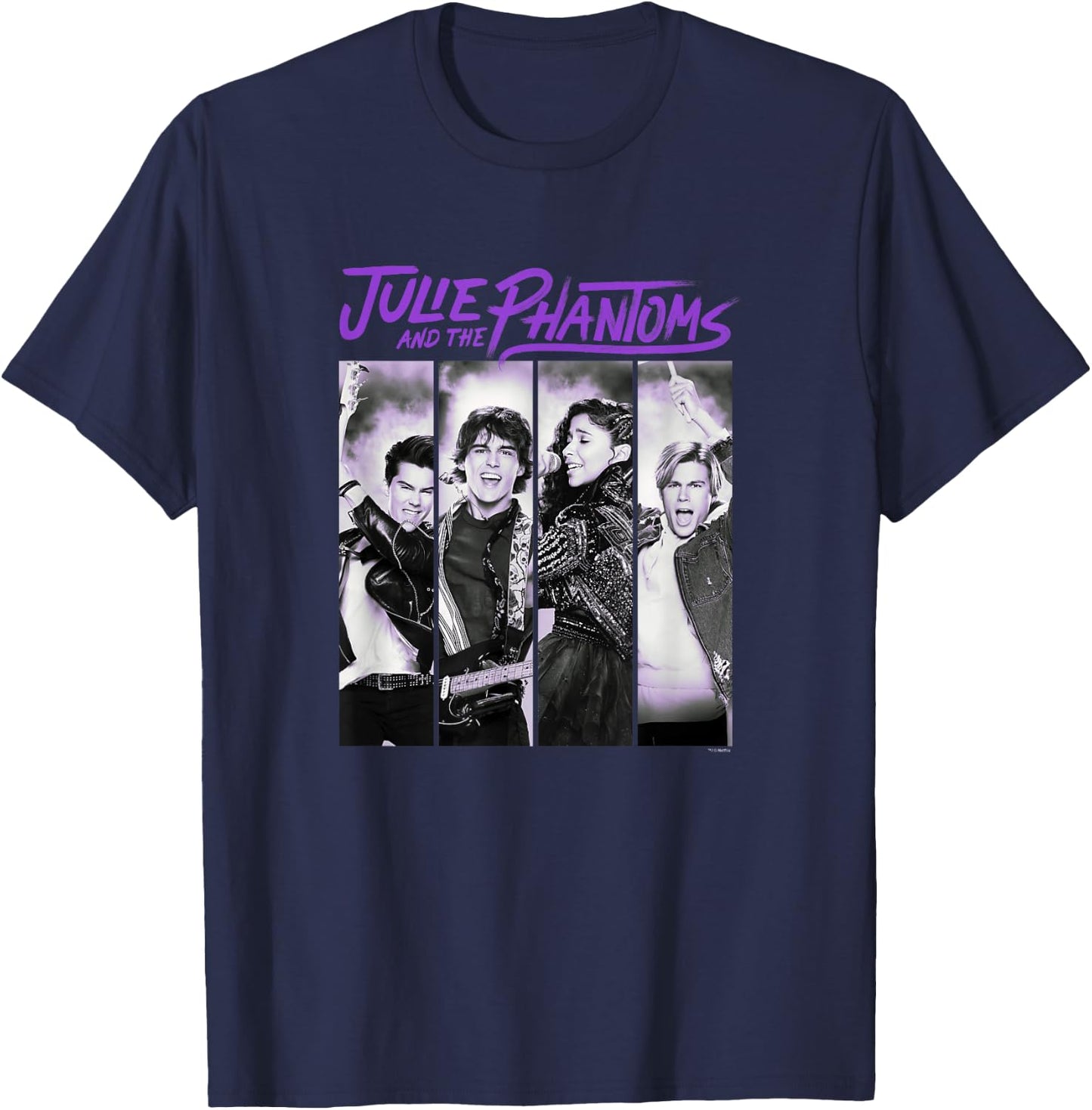 Julie And The Phantoms Band Portrait Panels T-Shirt - T-Shirt | Navy