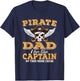 Funny Pirate Night Dad Cruise Family Vacation Party Matching T-Shirt - T-Shirt | Navy