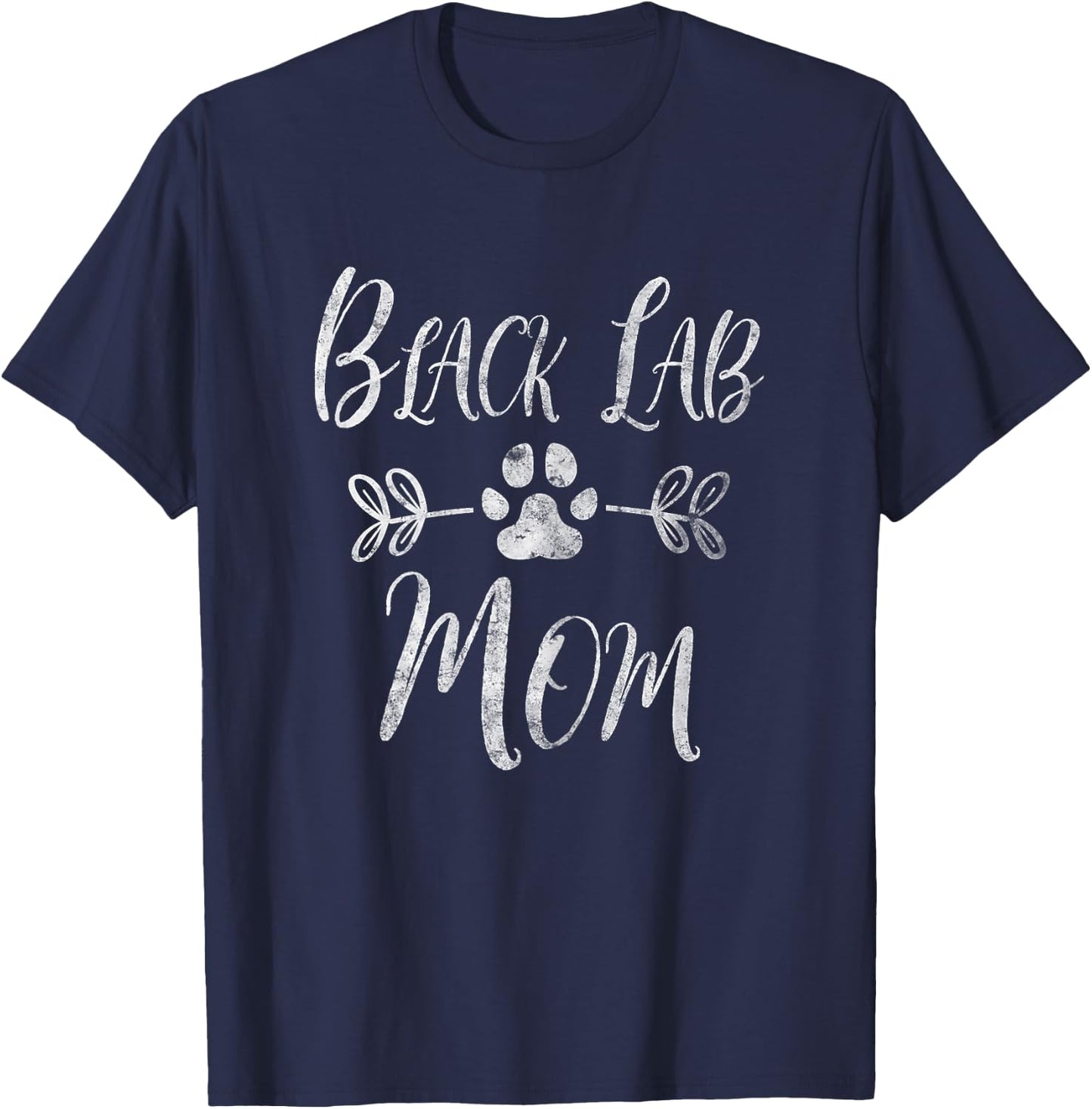 Black Lab Mom Shirt Labrador Retriever Lover Funny Dog Mom Women T-Shirt - T-Shirt | Navy