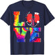 Dialysis Nurse Tech Technician Tie Dye Love T-Shirt - T-Shirt | Navy