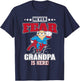 Never Fear Grandpa Is Here T-Shirt - T-Shirt | Navy