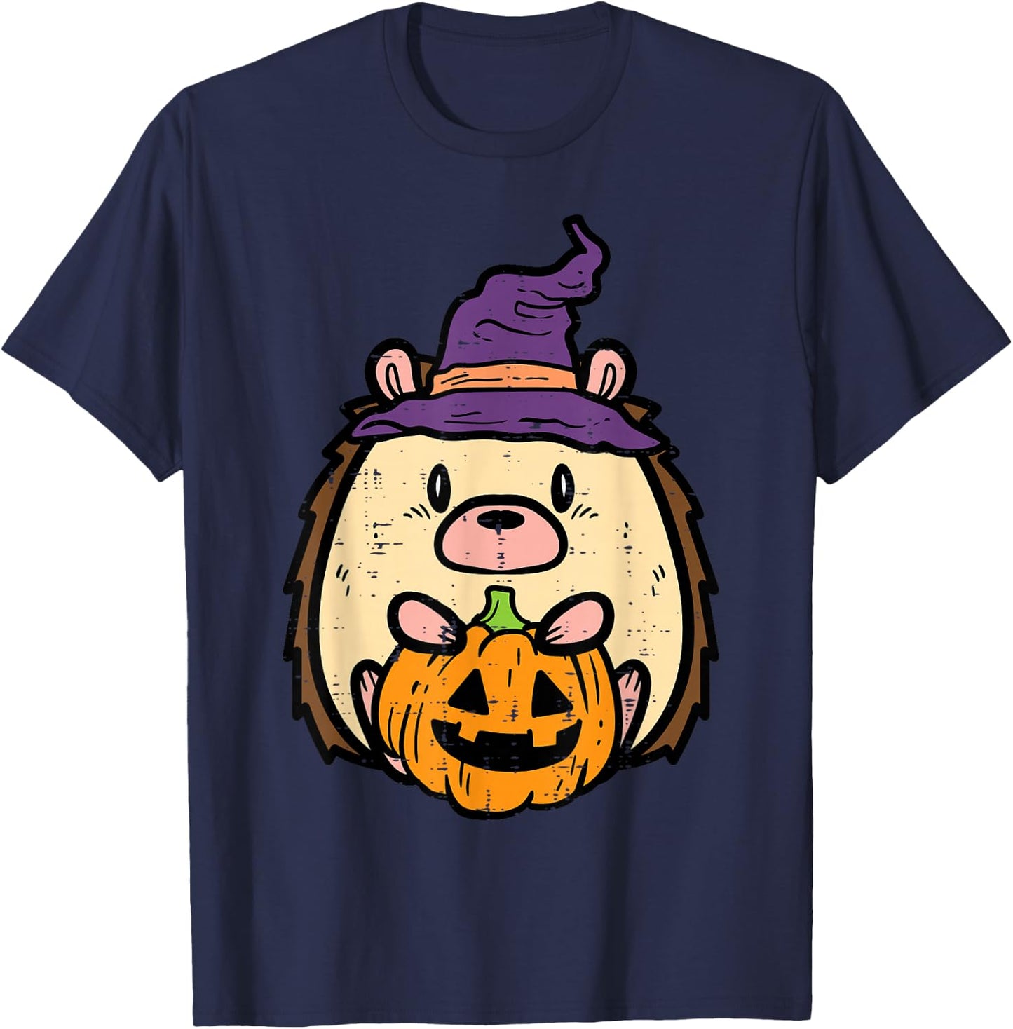 Halloween Hedgehog Fun Costume Girls Boys Kids Toddler Youth T-Shirt - T-Shirt | Navy