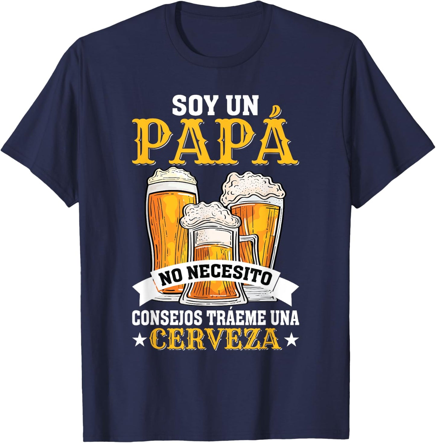 Camiseta Para Bebedores De Cerveza Divertida Para Papá T-Shirt - T-Shirt | Navy