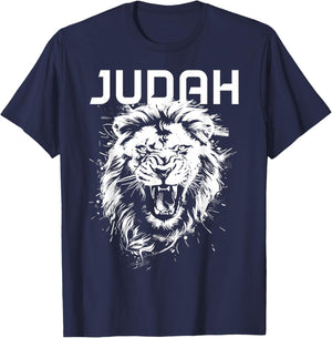 Lion Of Judah Hebrew Israelite Christian Jewish African YHWH T-Shirt - T-Shirt | Navy