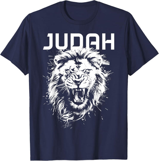 Lion Of Judah Hebrew Israelite Christian Jewish African YHWH T-Shirt - T-Shirt | Navy