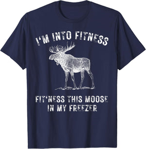 I'm Into Fitness Fit'ness This Moose In My Freezer Hunter T-Shirt - T-Shirt | Navy