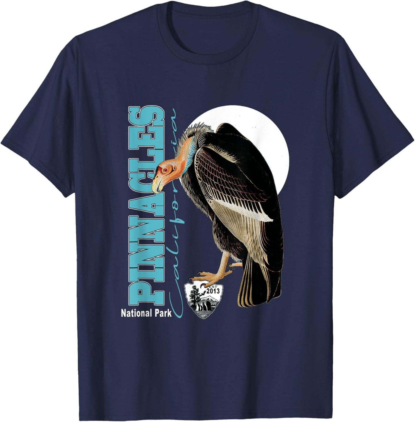 Pinnacles National Park California Condors Souvenir est 2013 T-Shirt - T-Shirt | Navy