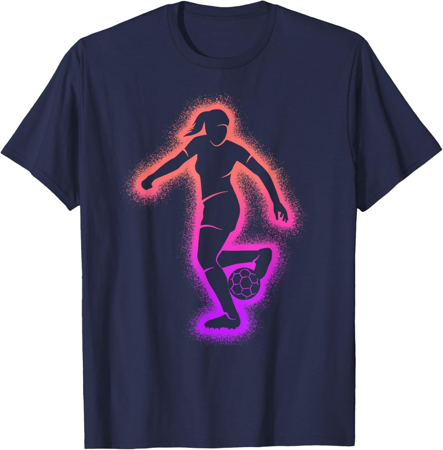 Soccer Player Game Women Kids Girls Soccer T-Shirt - T-Shirt | Navy