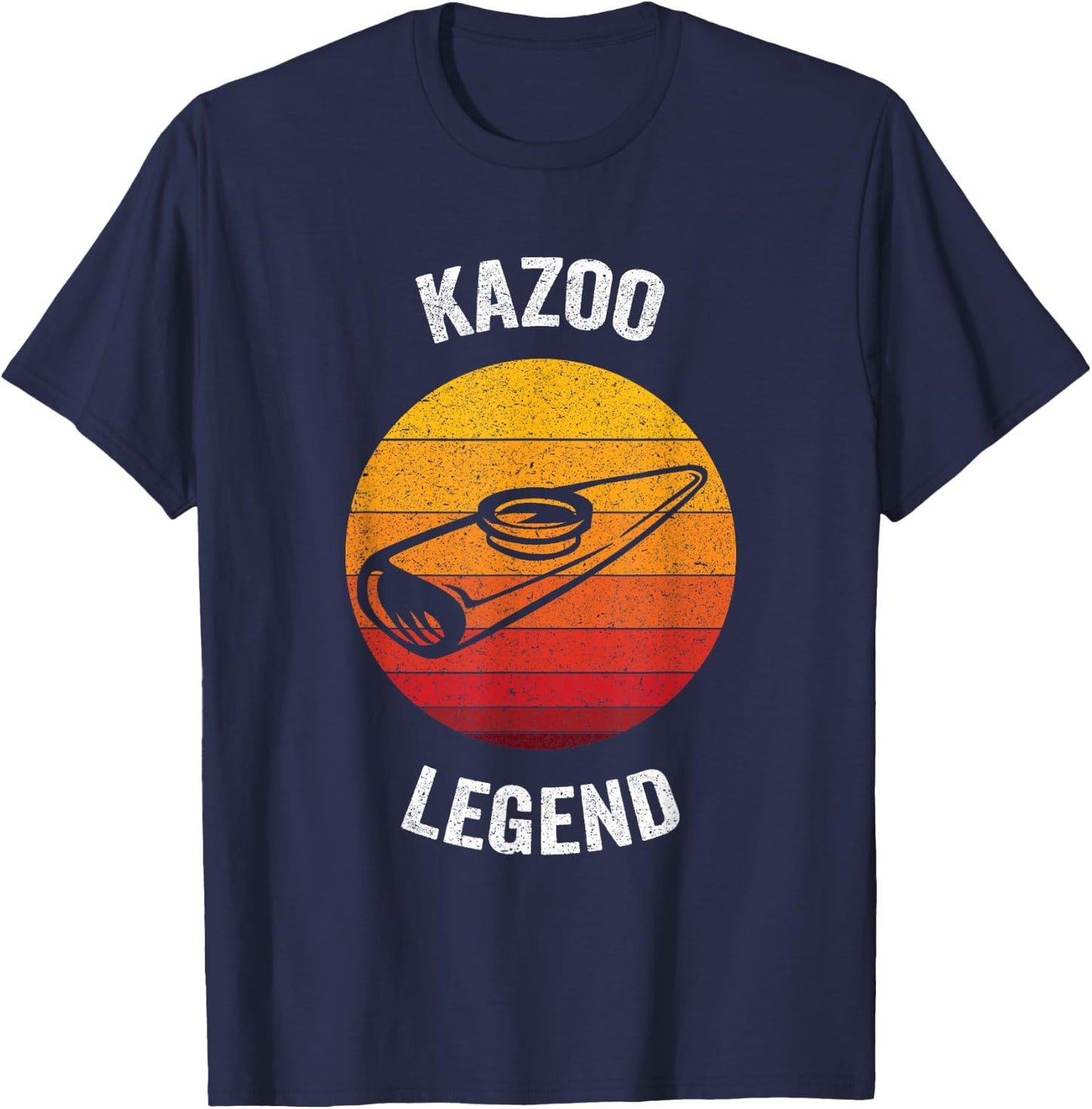 Kazoo Legend | Vintage Musical Instrument T-Shirt - T-Shirt | Navy