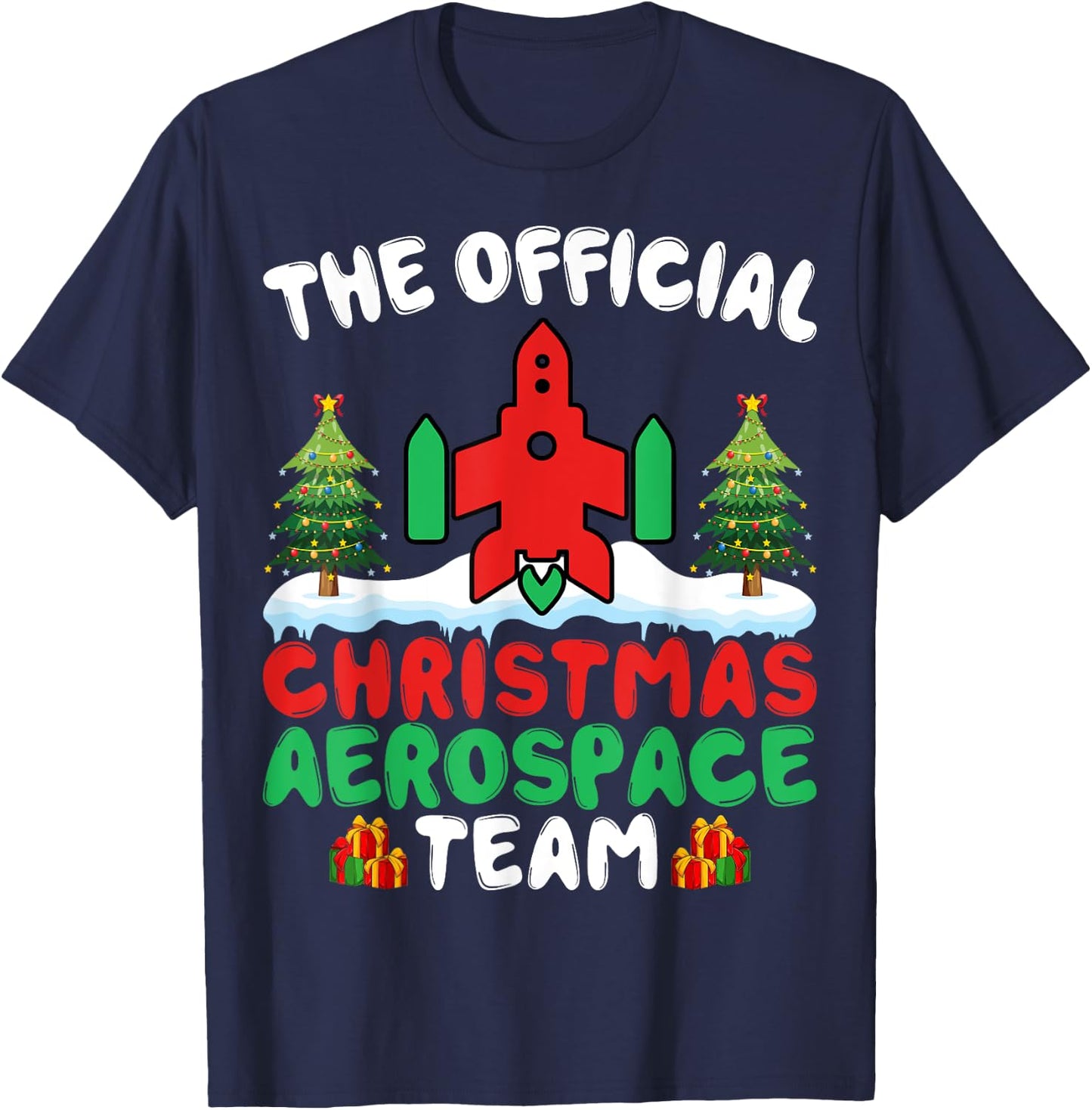 Xmas Aerospace Team - Funny Aerospace Engineering Christmas T-Shirt - T-Shirt | Navy