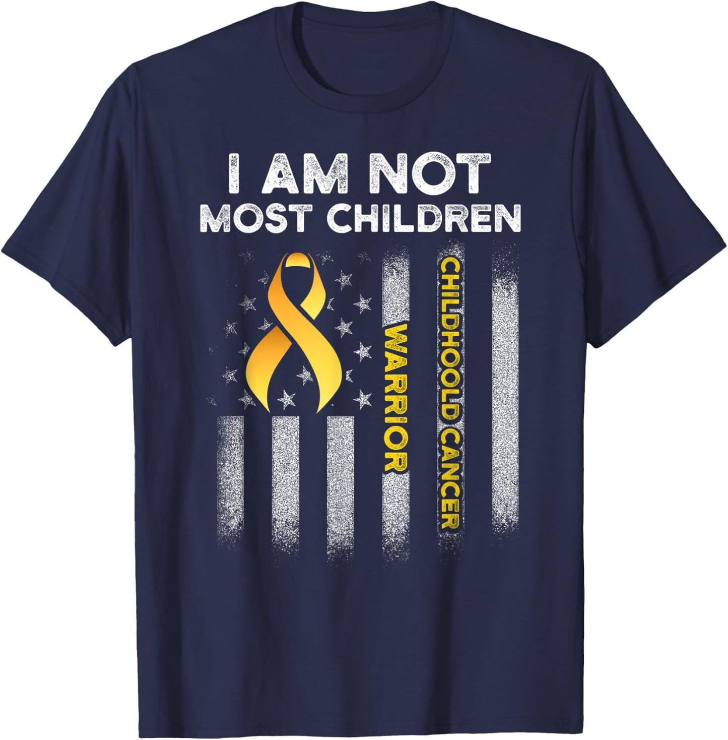 Childhood Cancer Survivor Most Child Support Warrior DA1 T-Shirt - T-Shirt | Navy