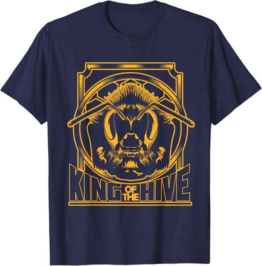 King Of The Hive Funny Cute Beekeeping Gift Bee Keeper T-Shirt - T-Shirt | Navy