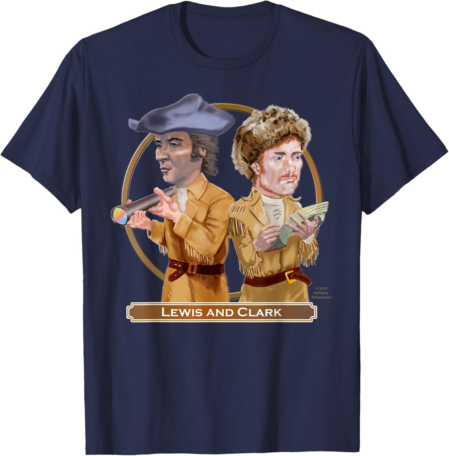 Lewis and Clark, American Explorers T-Shirt - T-Shirt | Navy