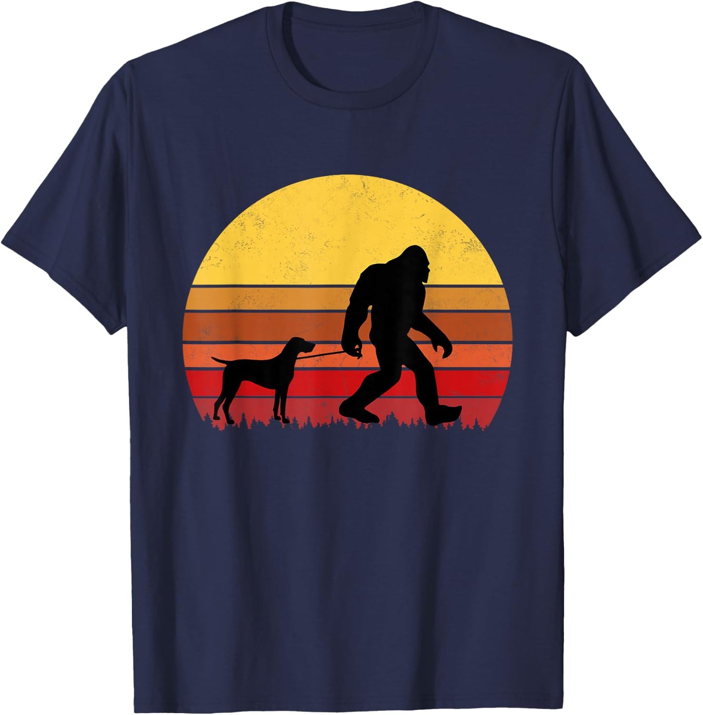 German Shorthaired Pointer Funny Retro Dog Design T-Shirt - T-Shirt | Navy