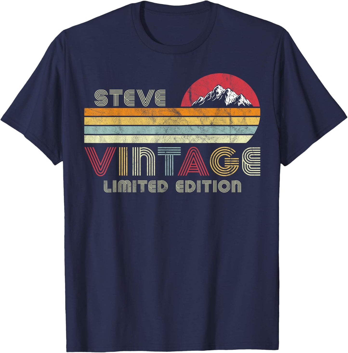 Steve Name Gifts Vintage Limited Edition Birthday Outfit T-Shirt - T-Shirt | Navy