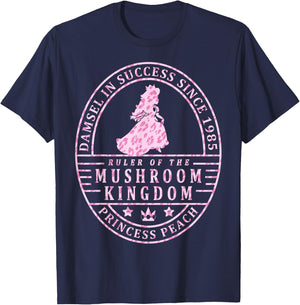 Super Mario Princess Peach Ruler Of The Mushroom Kingdom T-Shirt - T-Shirt | Navy