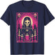 Remember Death Cute Pink Skeleton Skull Reaper w/ Candles T-Shirt - T-Shirt | Navy
