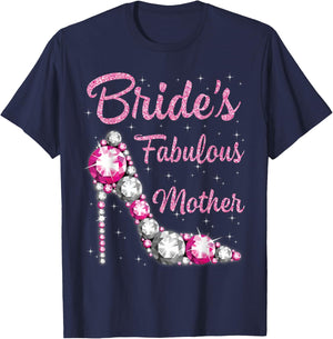 Mother's Fabulous Bride Happy Wedding Married Day Vintage T-Shirt - T-Shirt | Navy