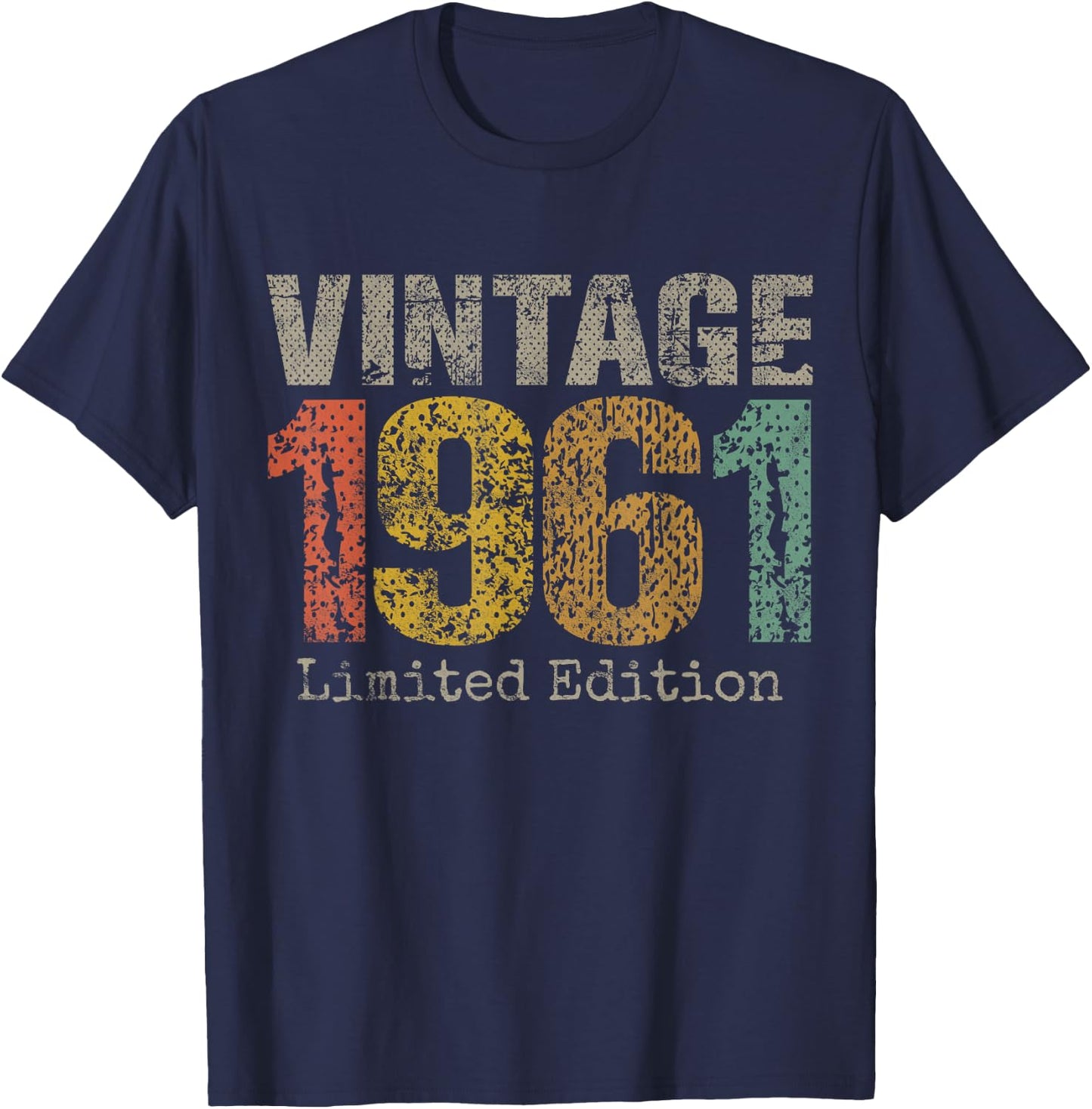 Vintage 1961 Limited Edition 64th Birthday Gifts 64 Year Old T-Shirt - T-Shirt | Navy