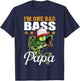 I'm One Bad Bass Papa Funny Bass Fishing Father's Day Gift T-Shirt - T-Shirt | Navy