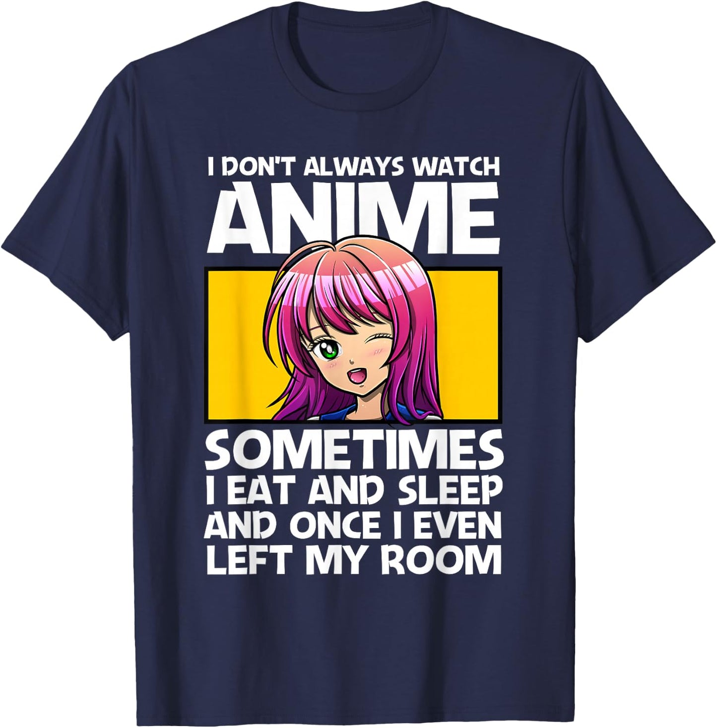 Anime Gift Teen Girls Men Anime Merch Anime Lovers Small T-Shirt - T-Shirt | Navy