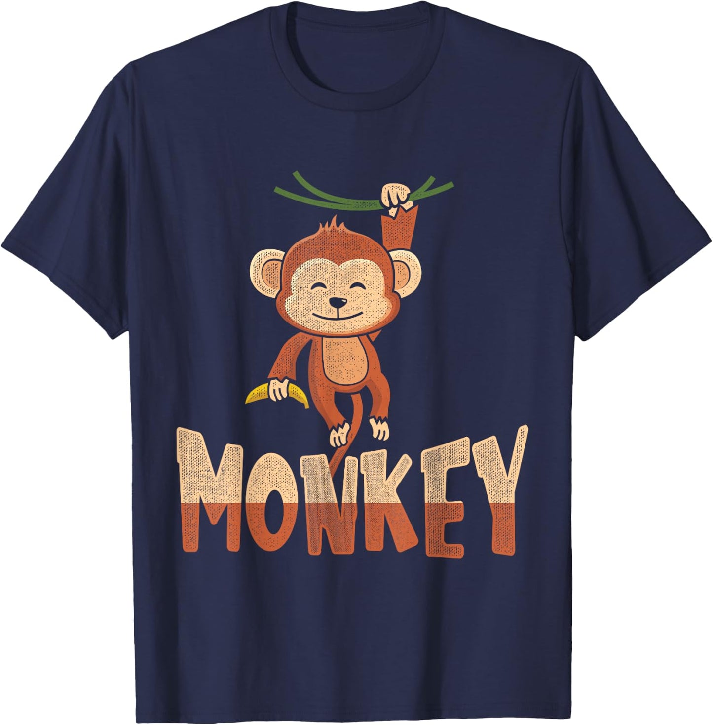 Cute Monkey T-Shirt - T-Shirt | Navy