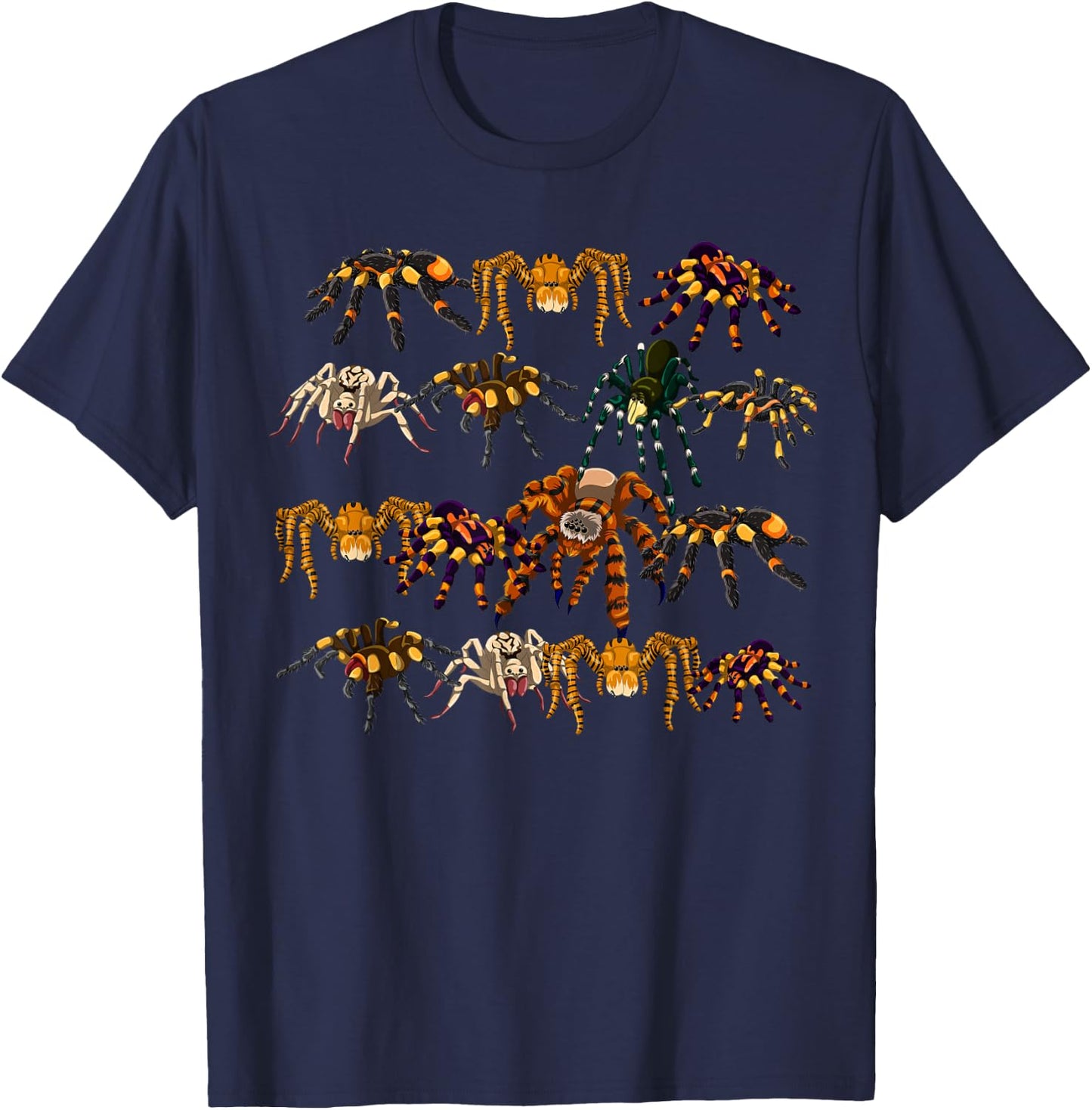 Animal Arachnid Tarantula Arthropod Cobweb Halloween Spider T-Shirt - T-Shirt | Navy