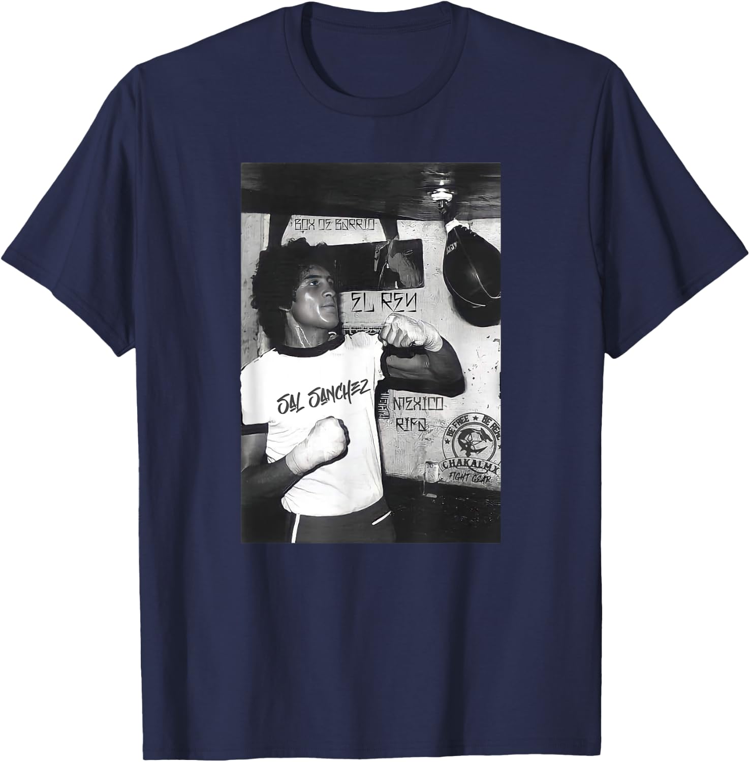 Sal Sanchez - Mexican Boxing King Chakalmx T-Shirt - T-Shirt | Navy