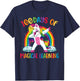 100 Days Of Magical Learning Dabbing Unicorn Girls Kids T-Shirt - T-Shirt | Navy