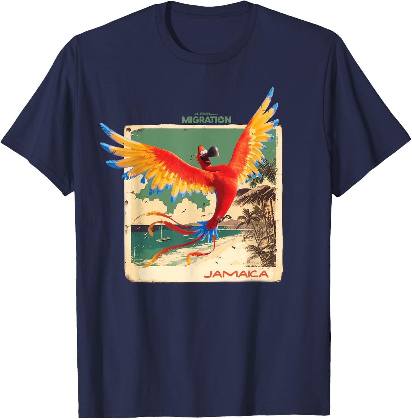 Migration Jamaica Parrot T-Shirt - T-Shirt | Navy