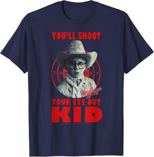 A Christmas Story Ralphie You'll Shoot Your Eye Out Kid T-Shirt - T-Shirt | Navy