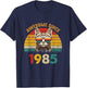 40th Birthday shirt 40 Year Old Cat Lover Awesome Since 1985 T-Shirt - T-Shirt | Navy