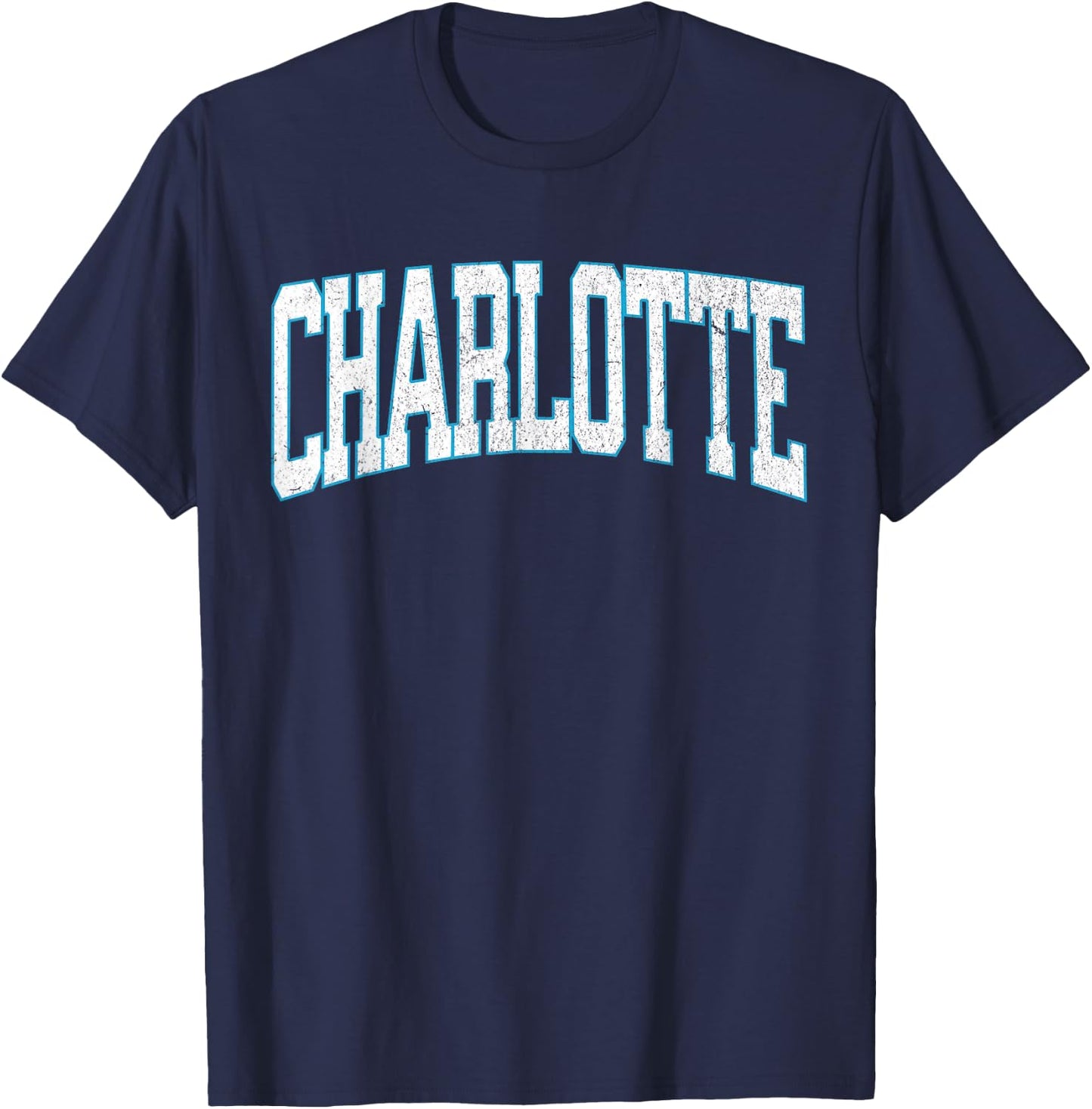 Charlotte Soccer Vintage City T-Shirt - T-Shirt | Navy