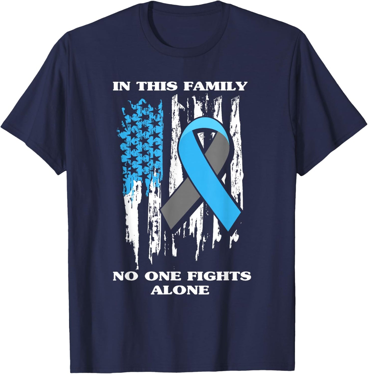 Diabetic Type 1 T1D Diabetes Awareness USA Flag Gift T-Shirt - T-Shirt | Navy