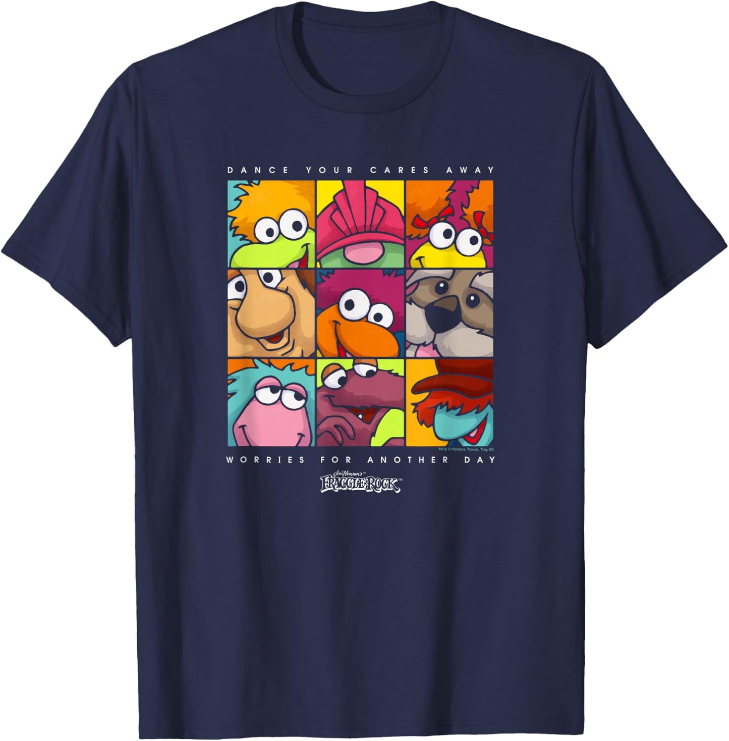 Fraggle Rock Squared T-Shirt - T-Shirt | Navy