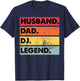 Husband Dad DJ Legend Funny DJ Disc Jockey Music Player Small T-Shirt - T-Shirt | Navy