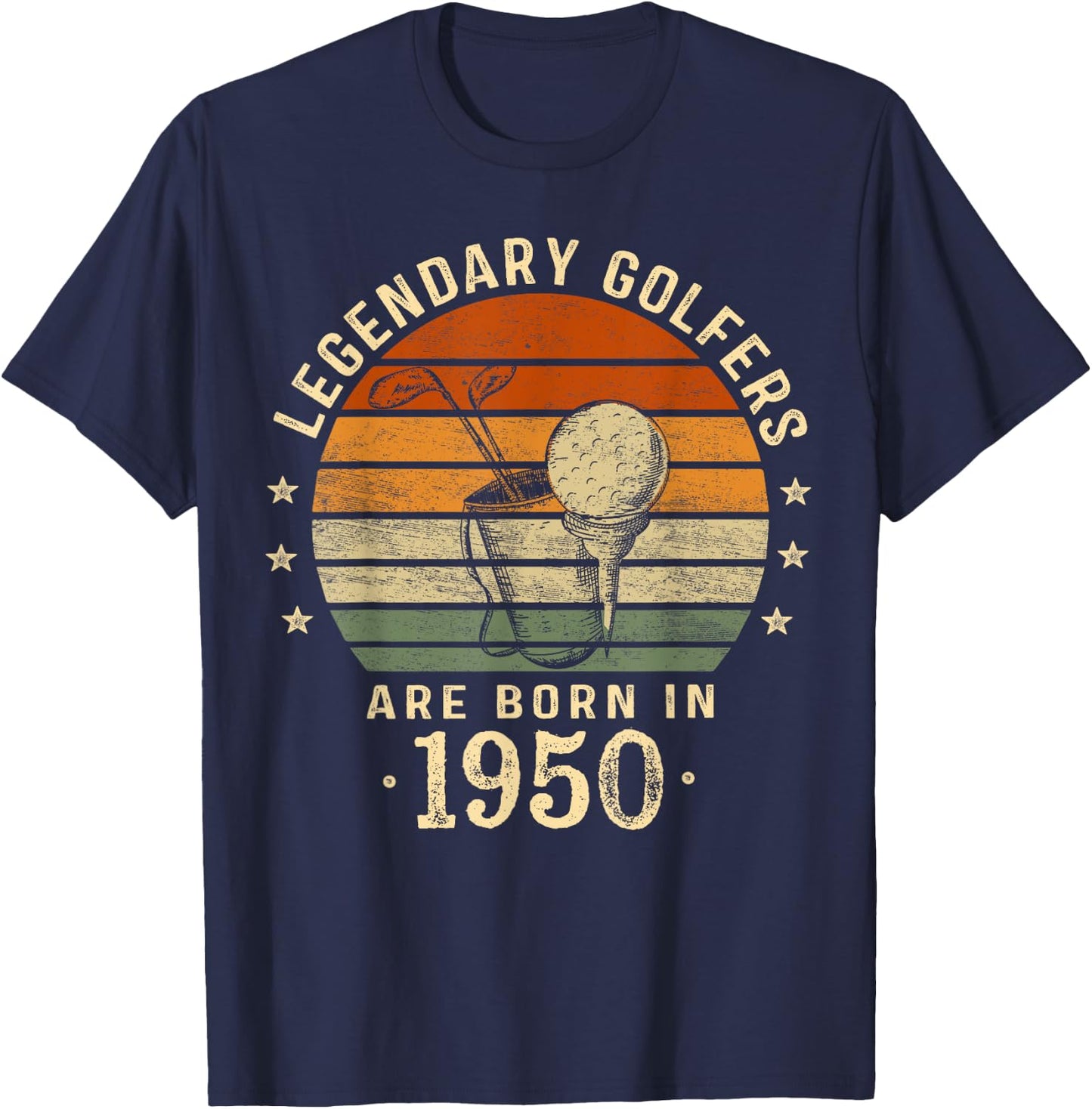 Legendary Golfers Are Born In 1950 Birthday Golf T-Shirt - T-Shirt | Navy
