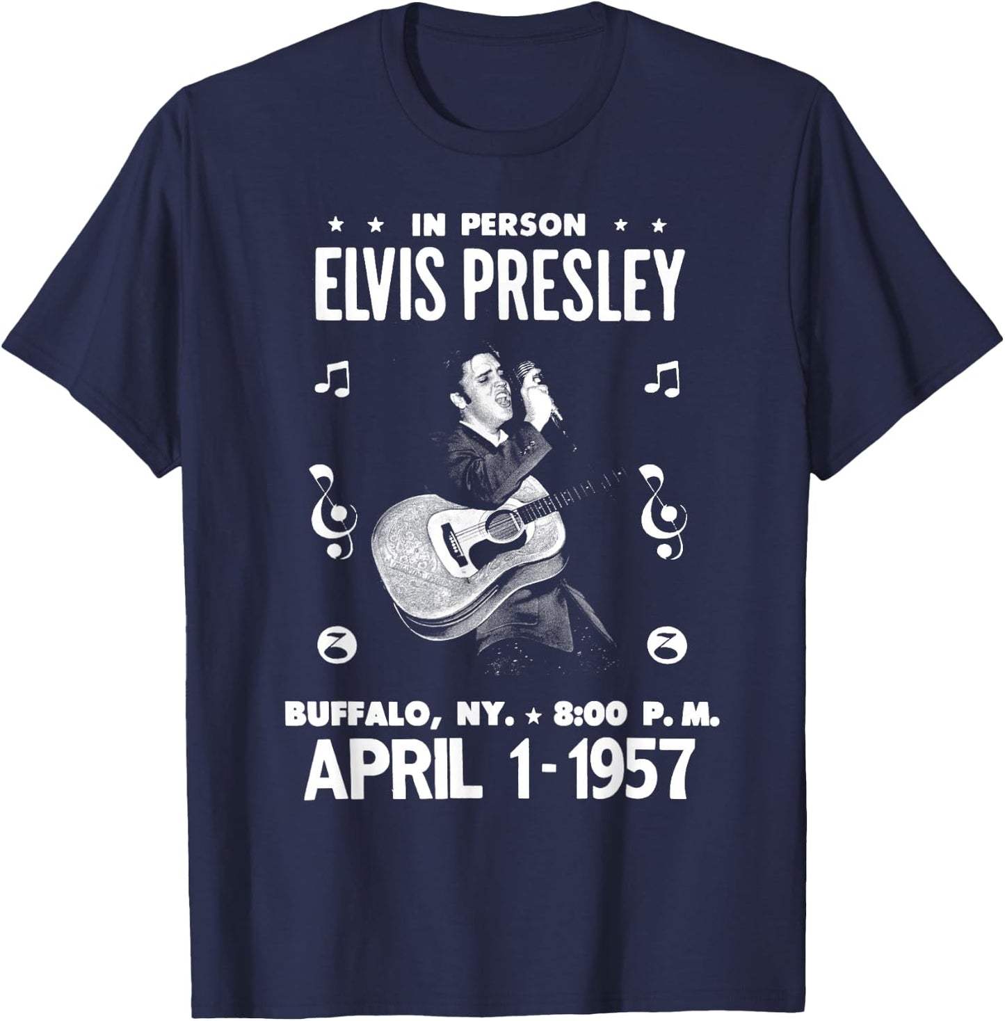Elvis Presley Official Gig Poster Small T-Shirt - T-Shirt | Navy
