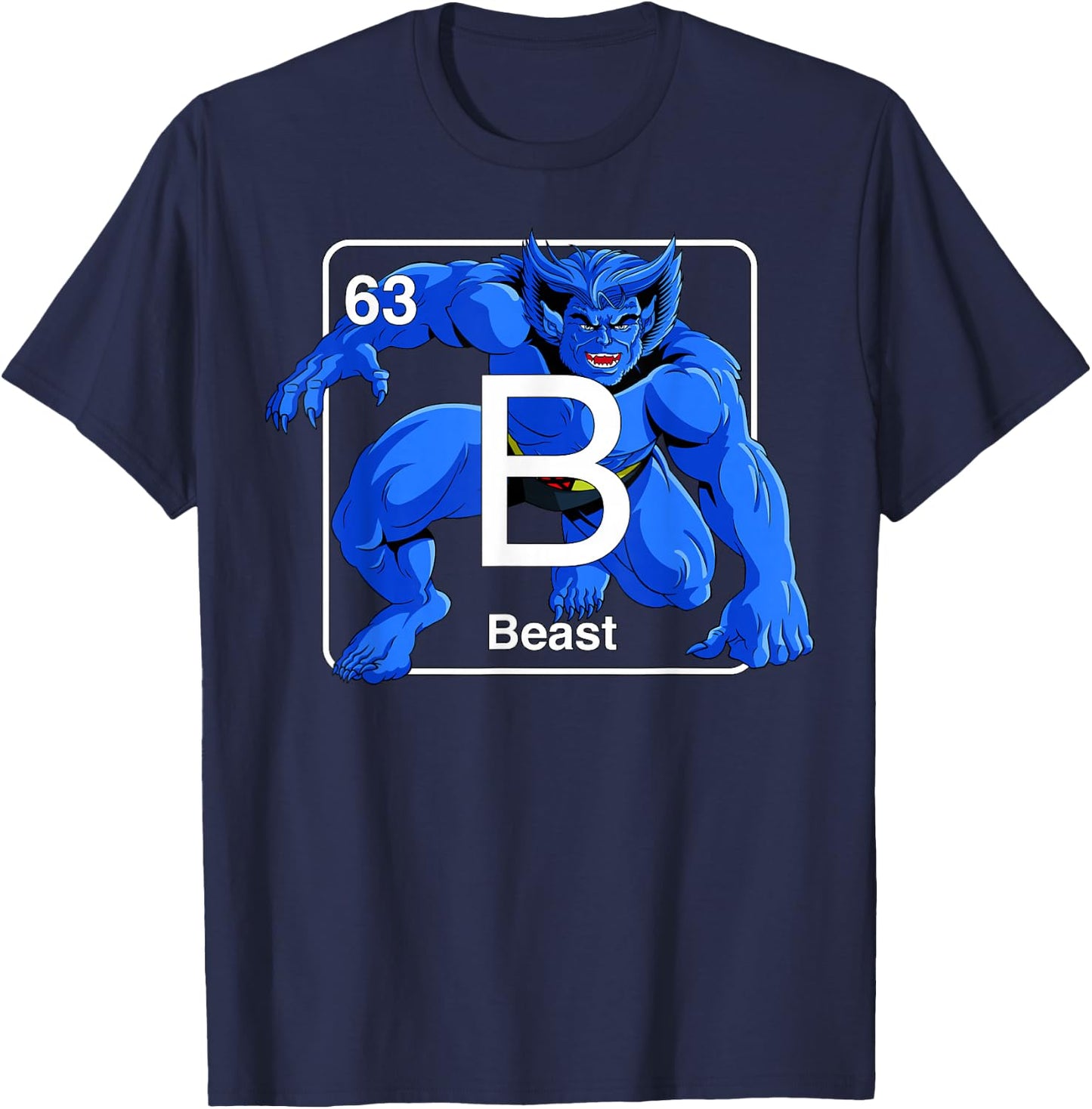 Marvel X-Men Beast Element T-Shirt - T-Shirt | Navy