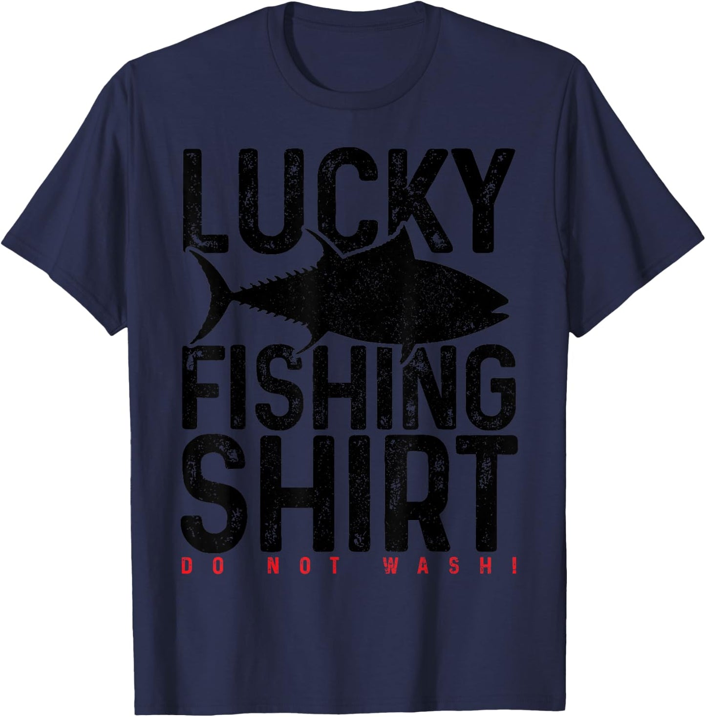 Tuna, fishing, lucky charm, fishing gift T-Shirt - T-Shirt | Navy