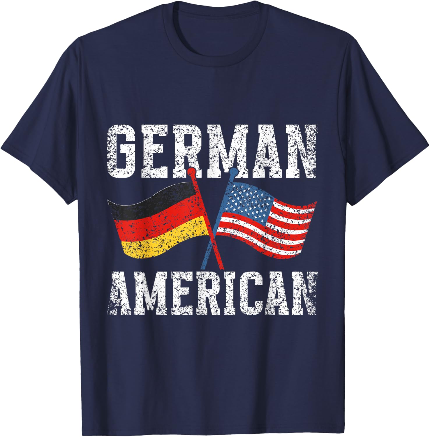 American German Us America Usa Germany German American T-Shirt - T-Shirt | Navy