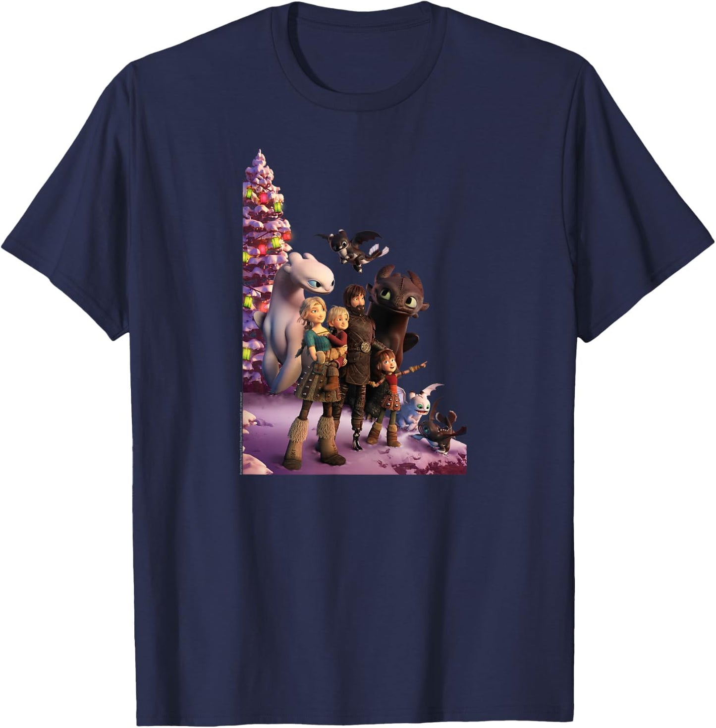 How to Train Your Dragon 3 One Big Family T-Shirt - T-Shirt | Navy