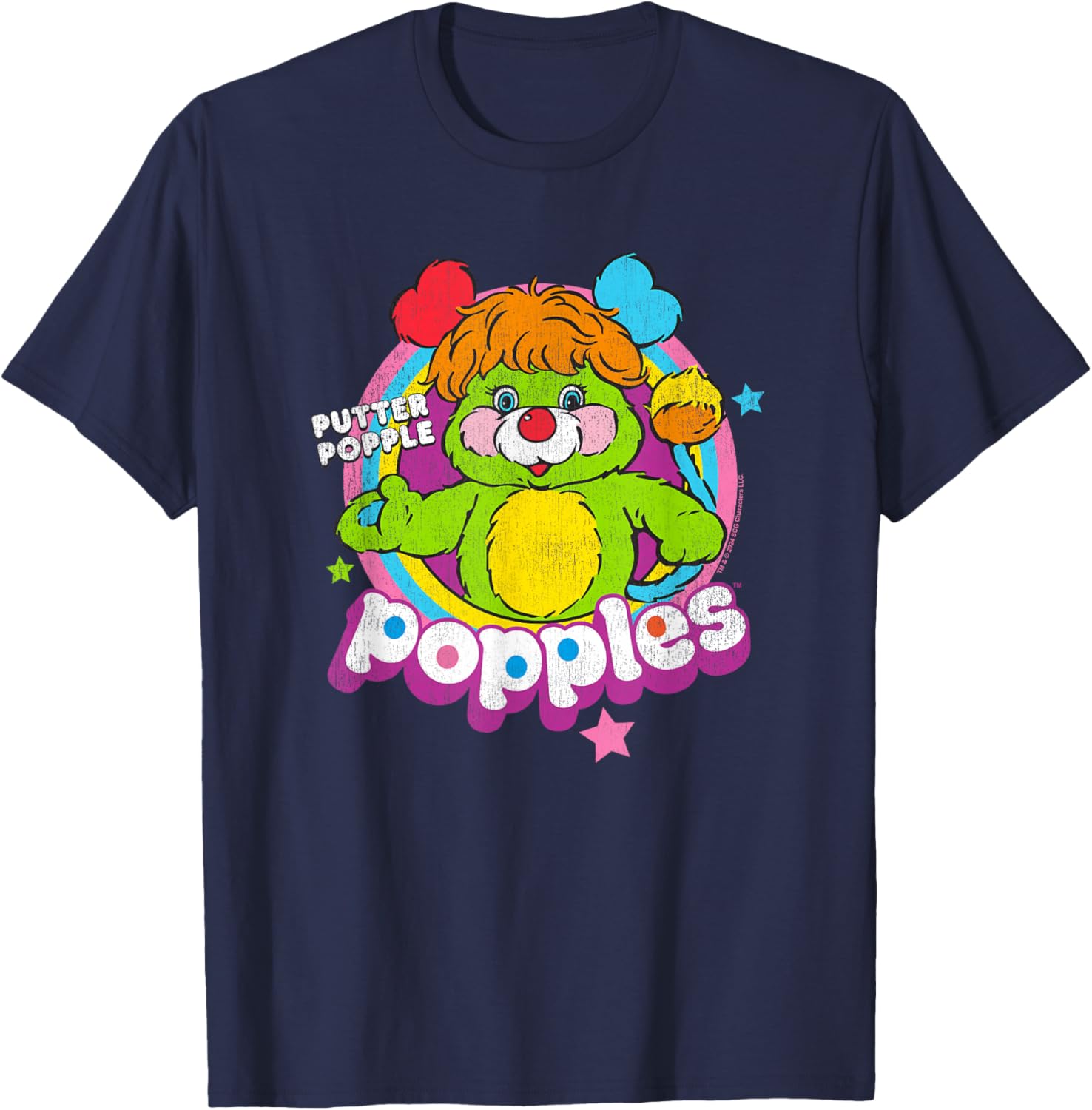 Popples Putter Popple , Small, Black T-Shirt - T-Shirt | Navy