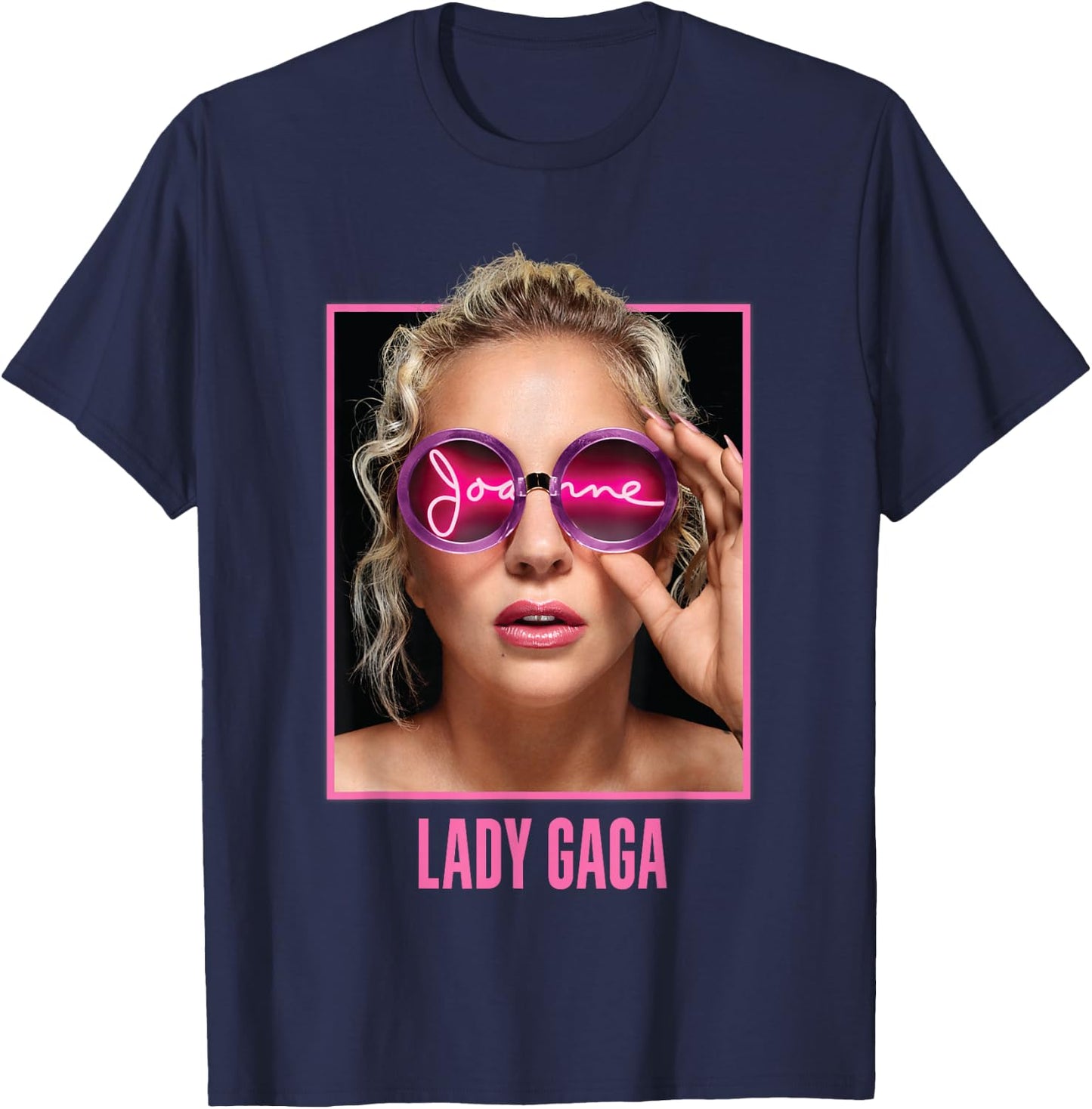 Lady Gaga Joanne Glasses T-Shirt - T-Shirt | Navy